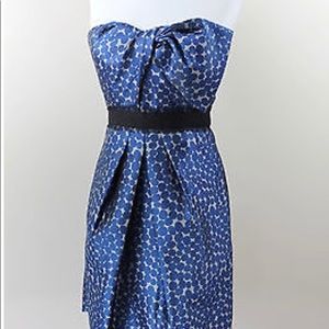 BCBG blue and silver cocktail dress size 8